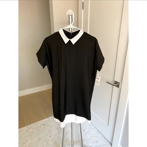 Zara 1 piece (fake 2 pieces) shirt dress